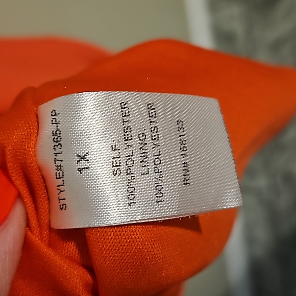 Perfectly Priscilla Dress, size 1xl, 100% polyester, color  Coral - Picture 2 of 5